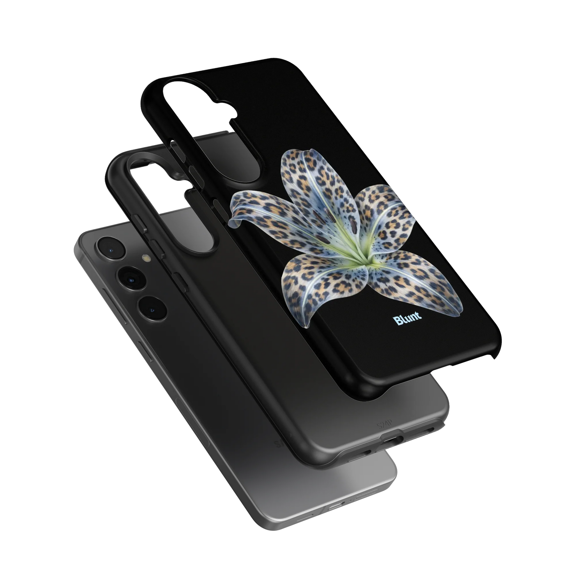 Blue-Leopard-Bloom-samsung-case-Galaxy S24 Plus-3