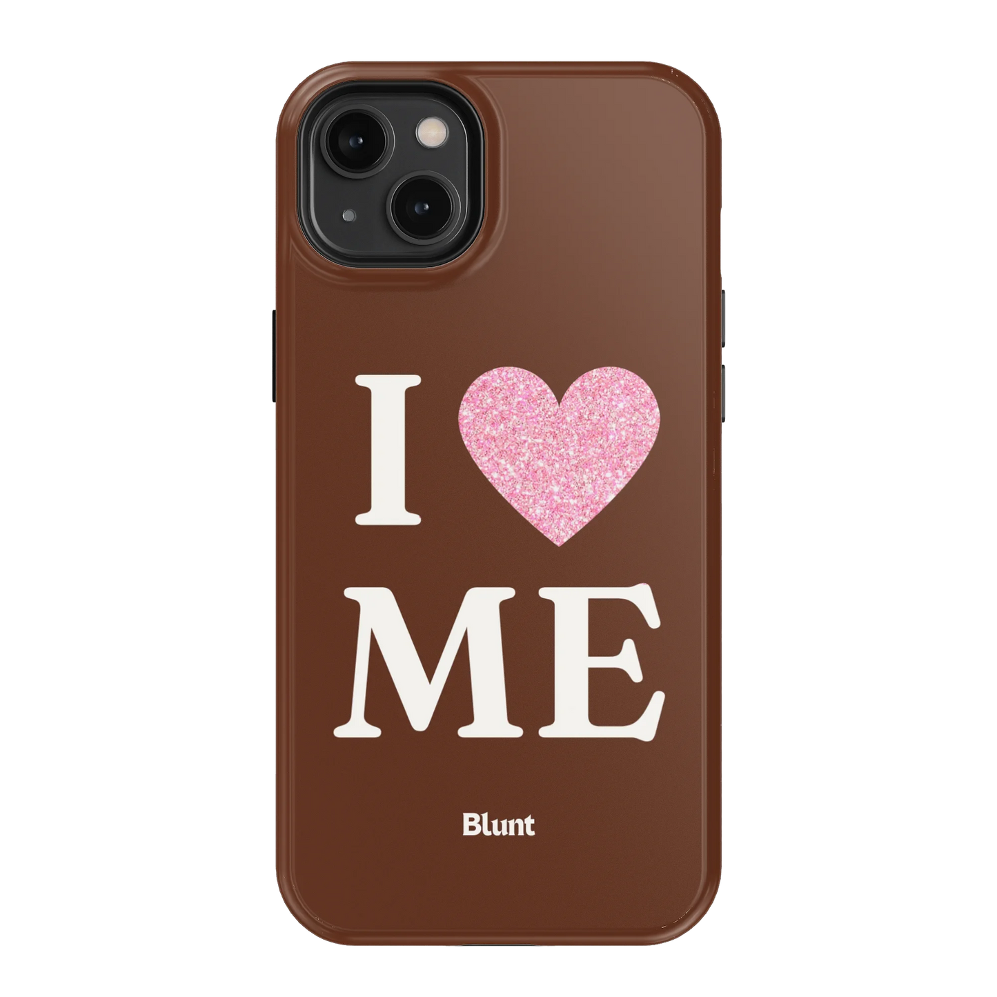 Brown I Love Me iPhone Case