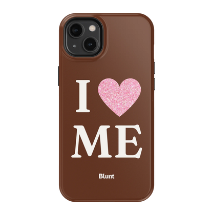 Brown I Love Me iPhone Case