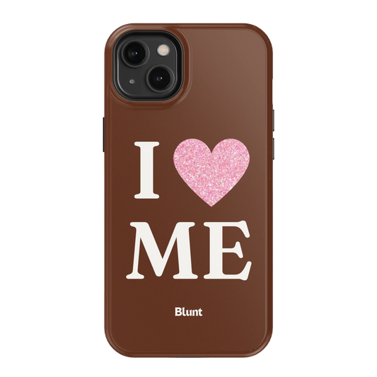 Brown I Love Me iPhone Case