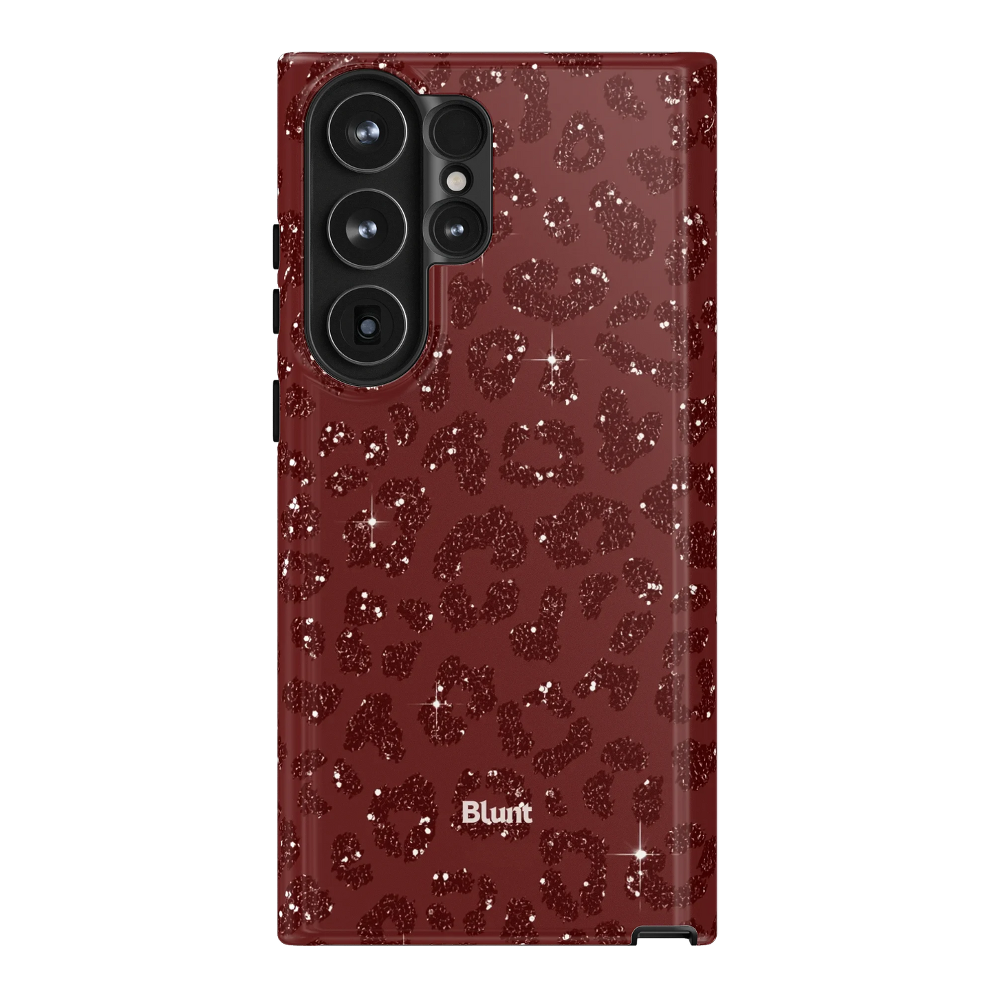 Burgundy Cheetah Print Samsung Case