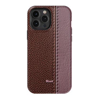 Maroon Grain iPhone Case