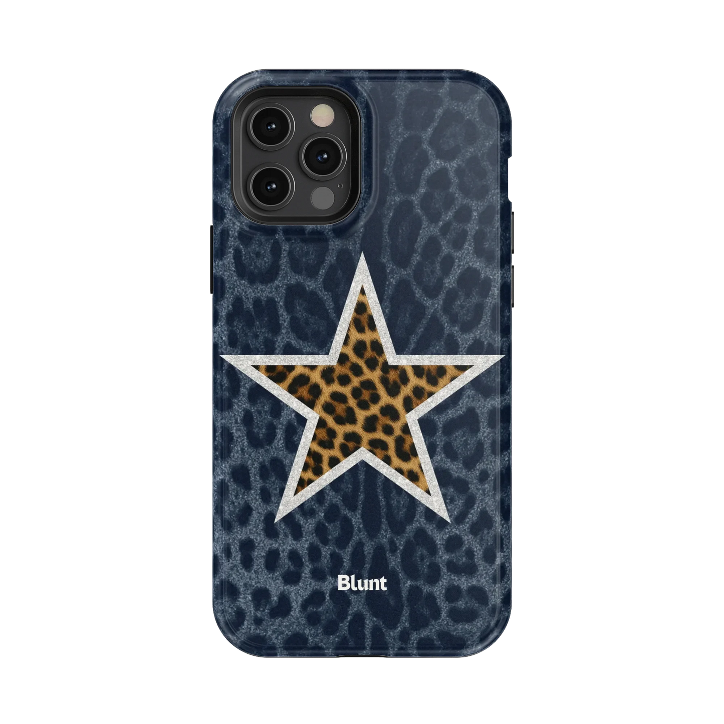 Denim Cheetah Star iPhone Case