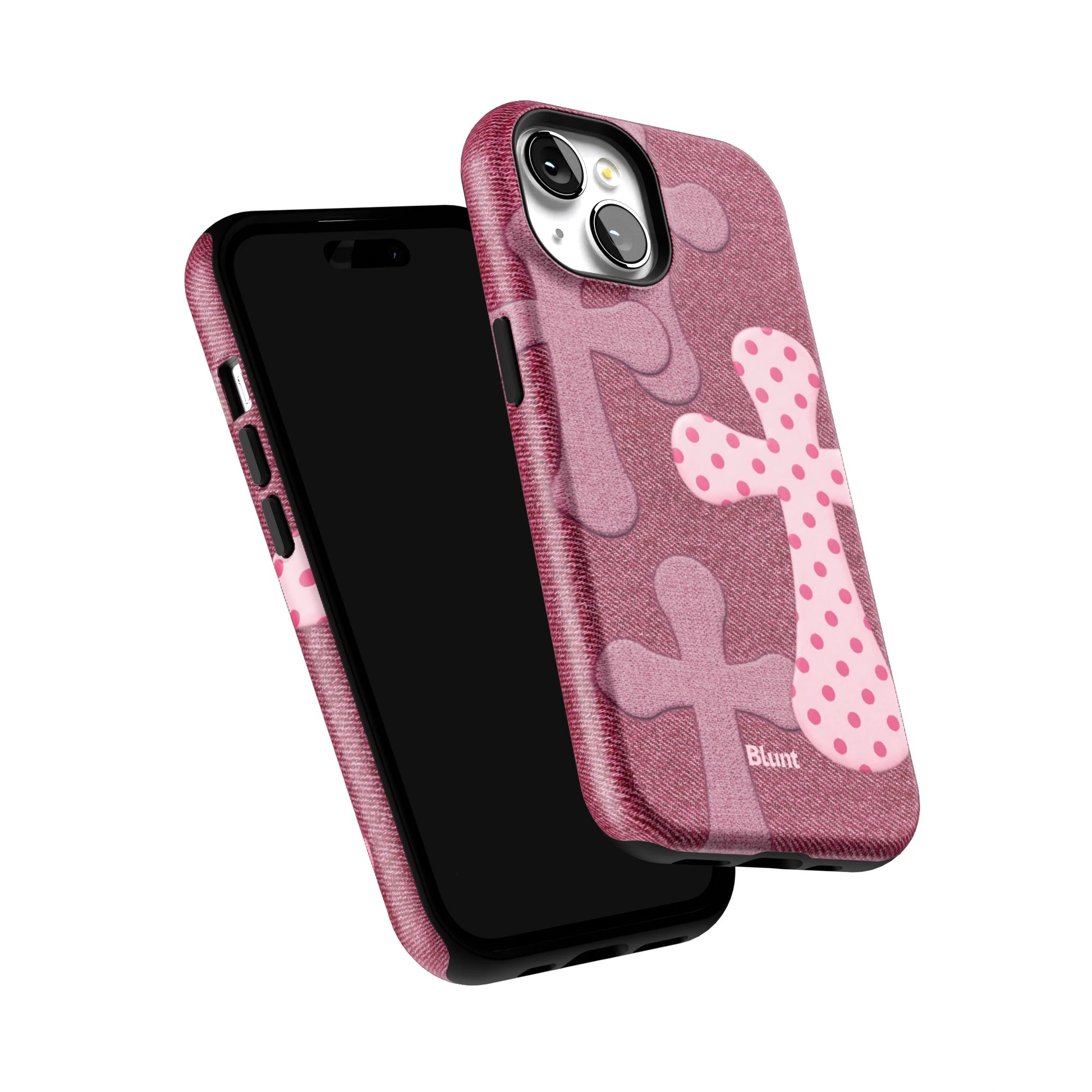 Pink-Polka-Patch-iphone-case-iPhone 15-5