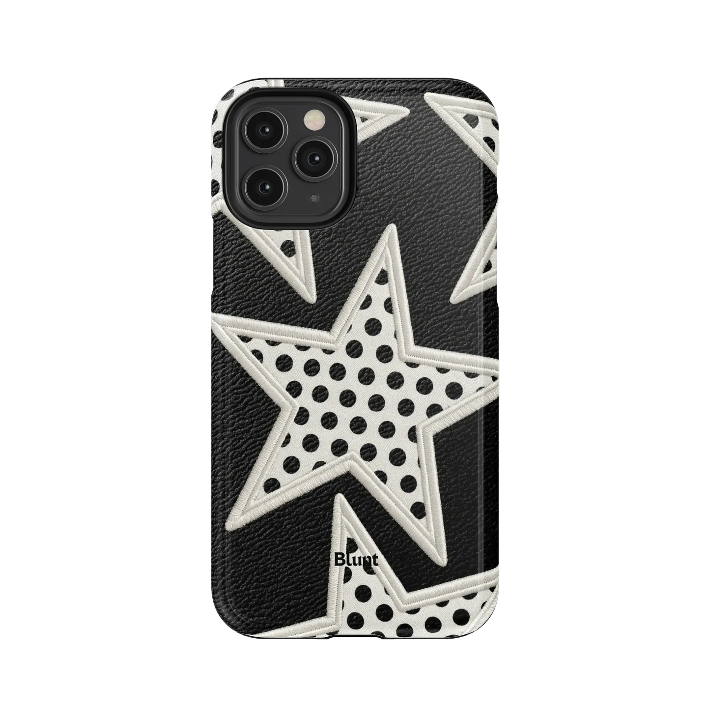 Noir Polka Star iPhone Case