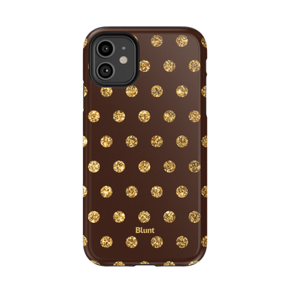 Gold Polka iPhone Case