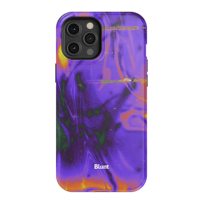 Violet Static iPhone Case