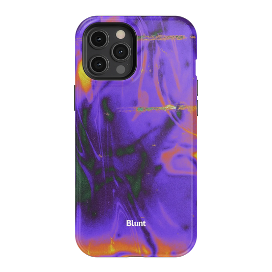 Violet Static iPhone Case