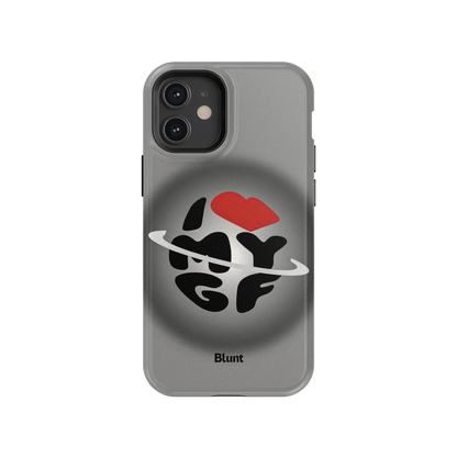 Grey Aura Girlfriend iPhone Case