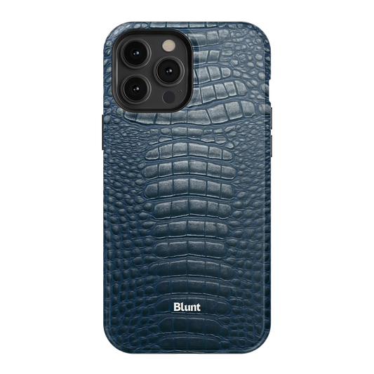 Navy Croc iPhone Case