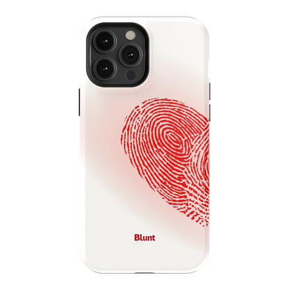 Heart Print White iPhone Case
