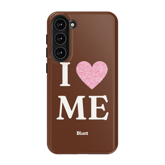 Brown I Love Me Samsung Case