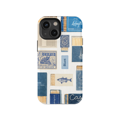 Teal flame iPhone Case