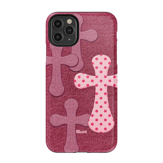 Pink-Polka-Patch-iphone-case-iPhone 11 Pro Max-1
