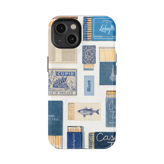 Teal flame iPhone Case