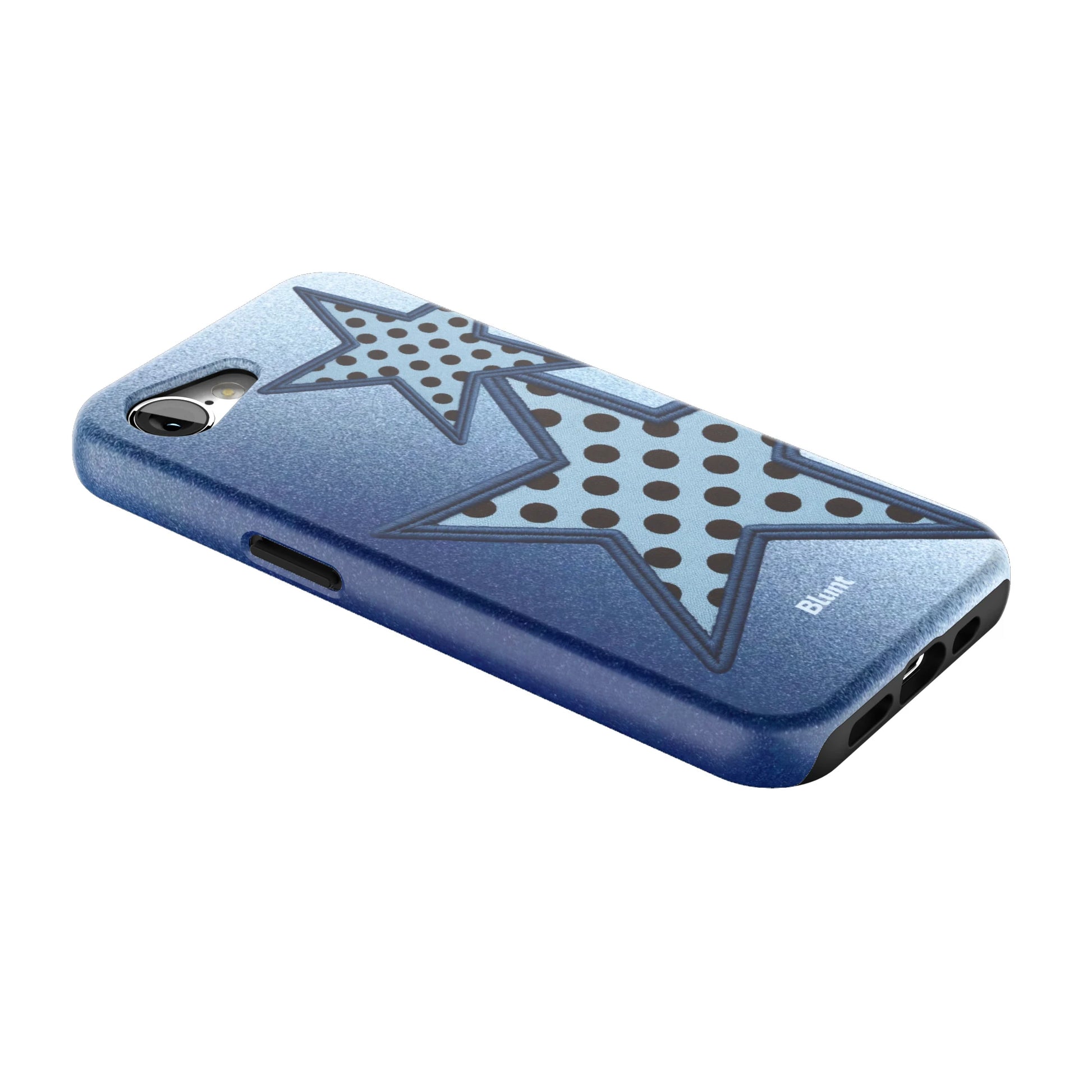 Blue-Polka-Star-iphone-case-iPhone 17 E-2