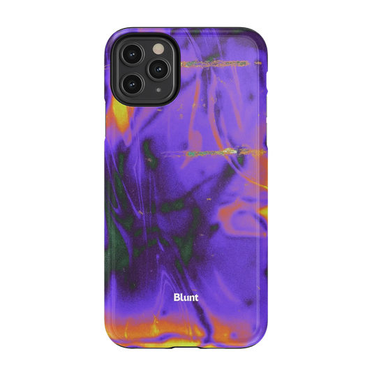 Violet Static iPhone Case