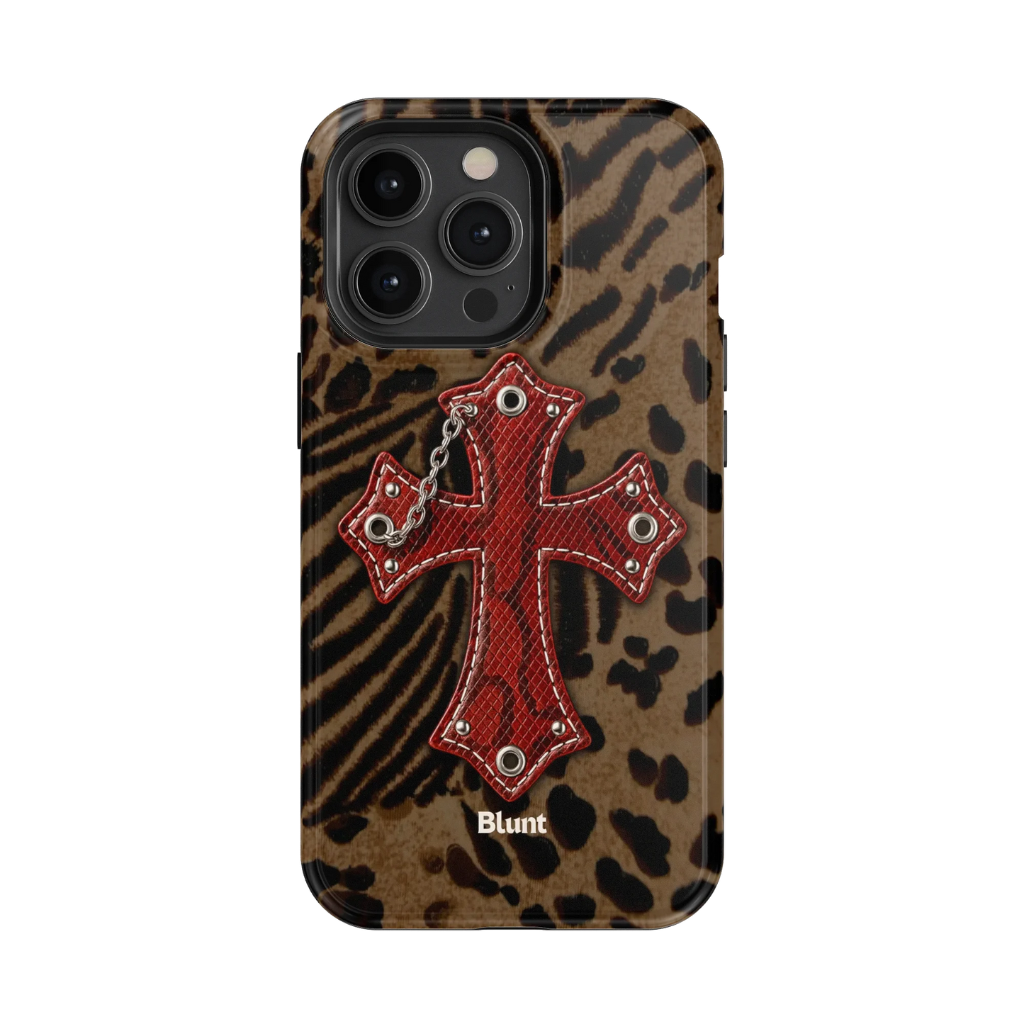 Leopard Red Cross iPhone Case
