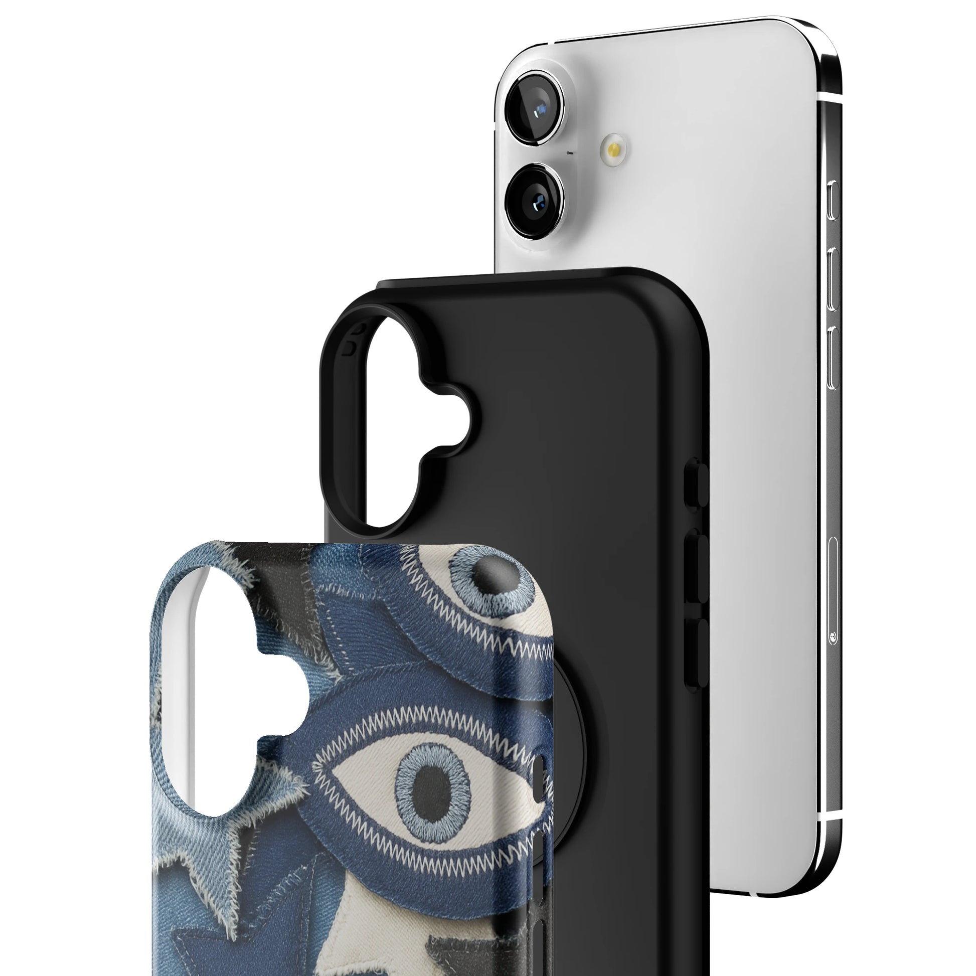 Evil Eye Denim iPhone Case gallery - Iphone_16_Mini_Air_Plus_3