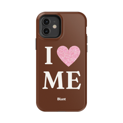 Brown I Love Me iPhone Case