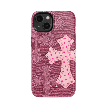 Pink Dottie Cross iPhone Case