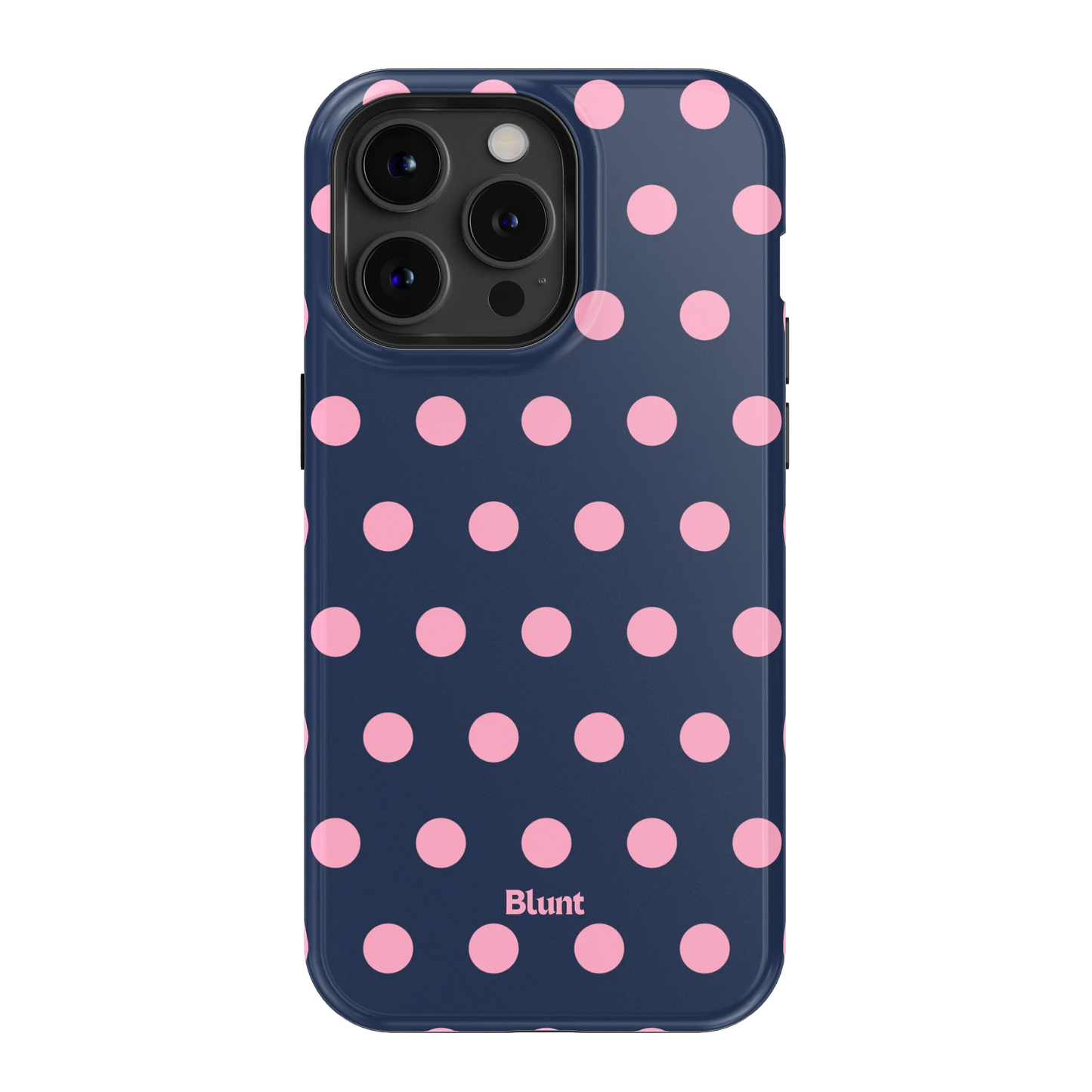 Navy Polka iPhone Case