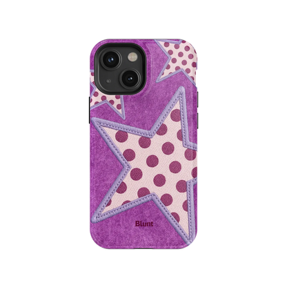 Lilac Crush Polka Star iPhone Case