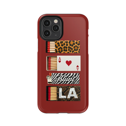 Burgundy Match iPhone Case