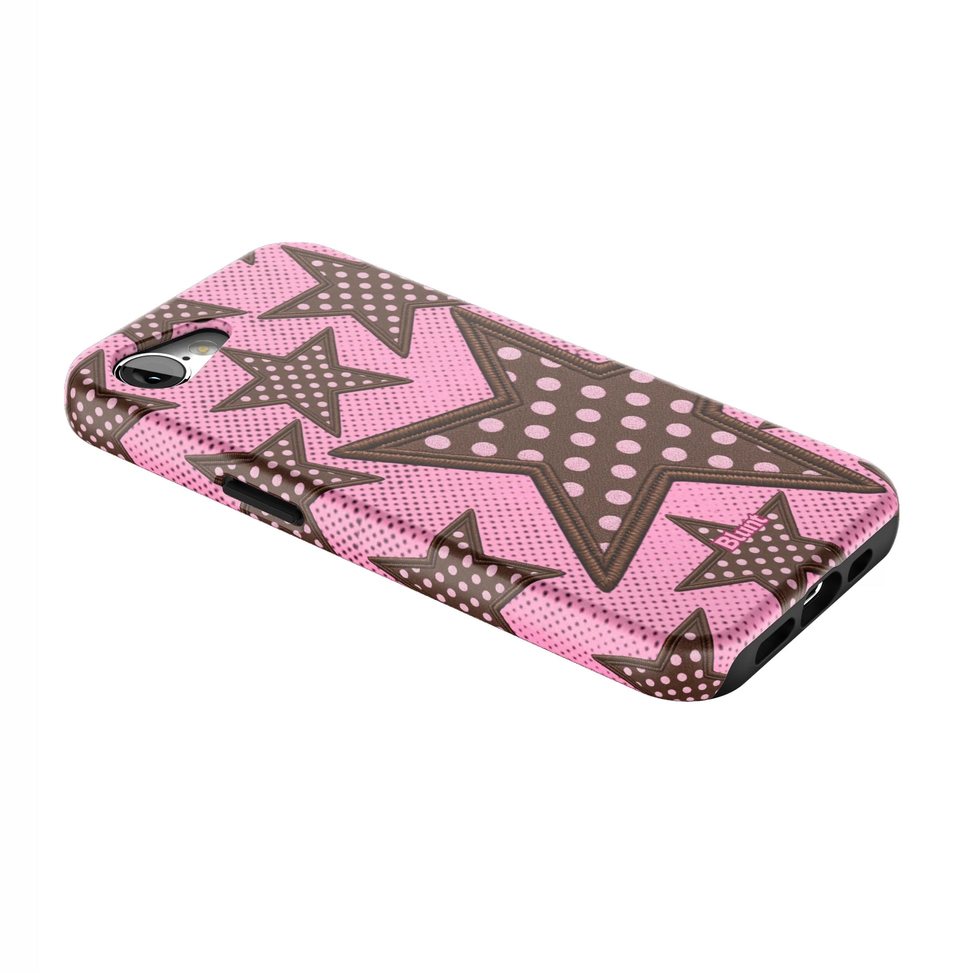 Pink-Polka-Star-iphone-case-iPhone 17 E-2