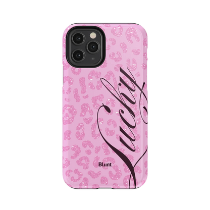 Pink Cheetah Lucky iPhone Case