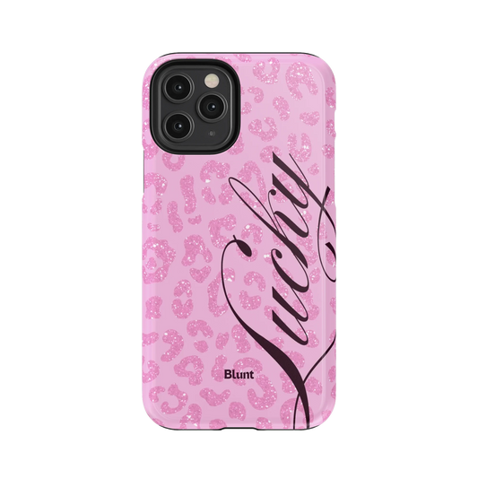 Pink Cheetah Lucky iPhone Case