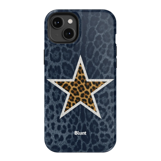 Denim Cheetah Star iPhone Case