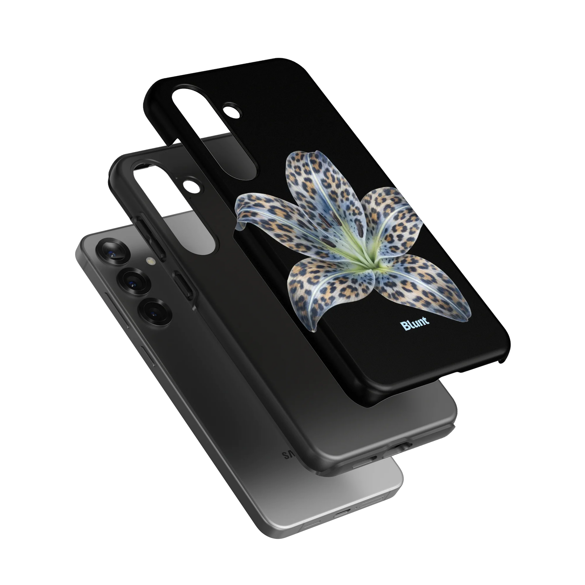 Blue-Leopard-Bloom-samsung-case-Galaxy S25 Plus-3