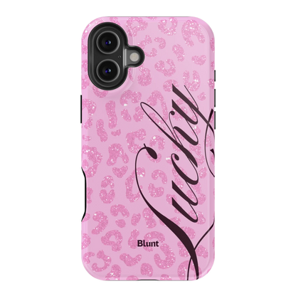 Pink Cheetah Lucky iPhone Case