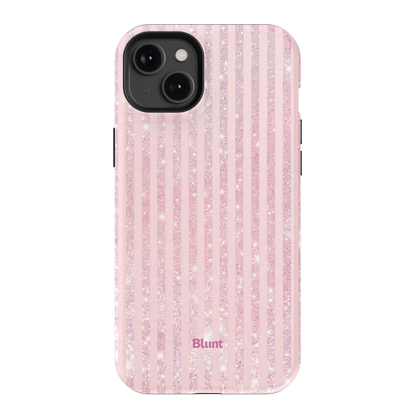 Pink Champagne Stripe iPhone Case