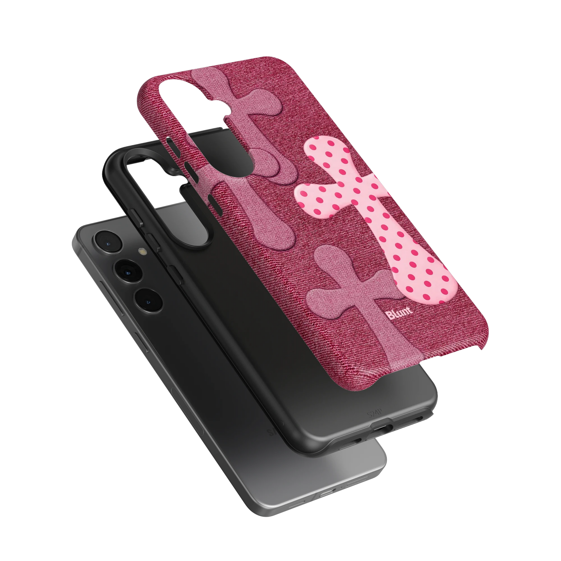 Pink-Polka-Patch-samsung-case-S24 Plus-3