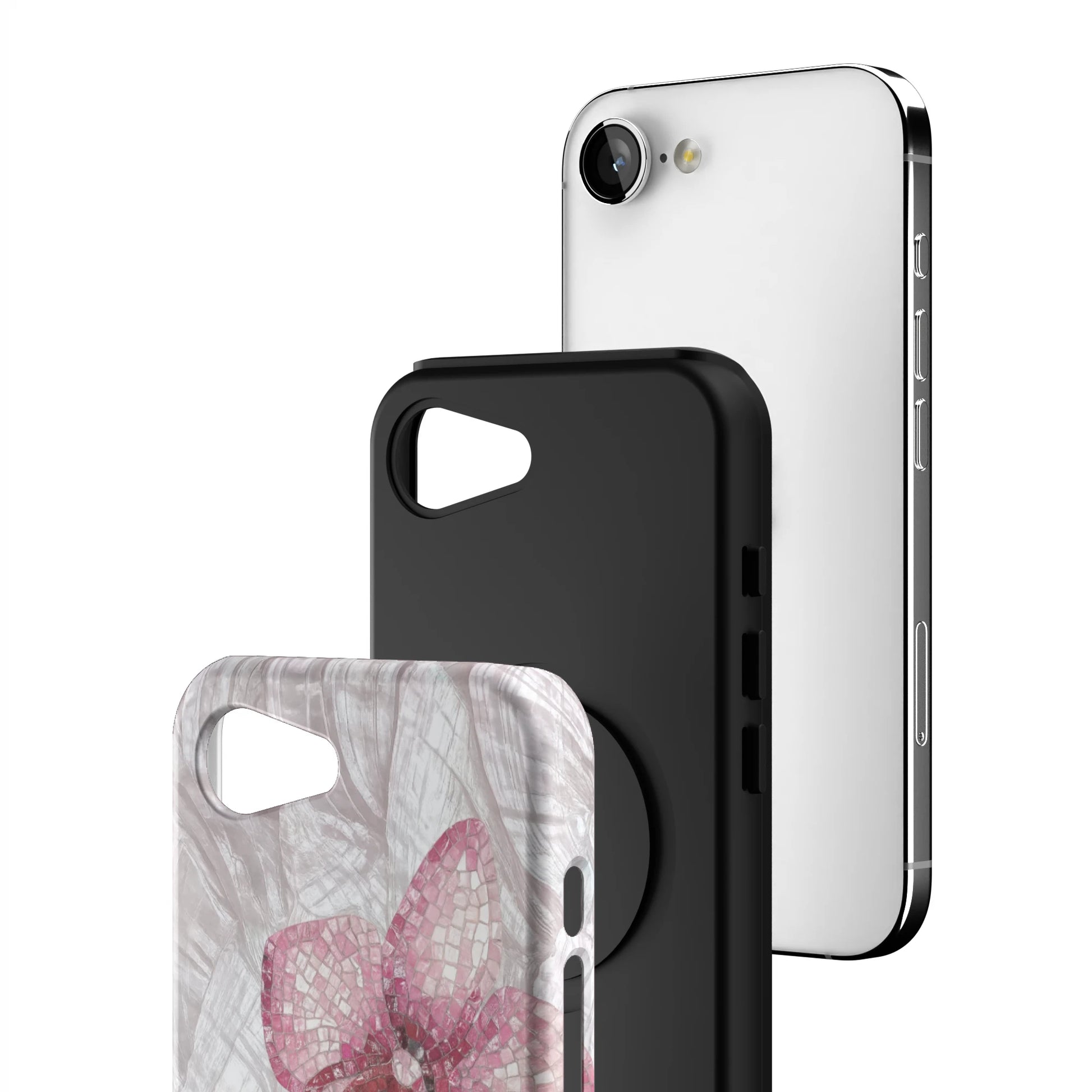Pink-Mosaic-Orchids-iphone-case-iPhone 17 E-3