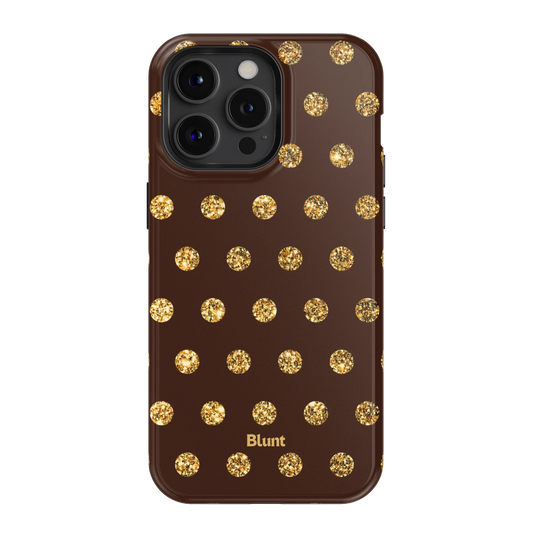 Gold Polka iPhone Case