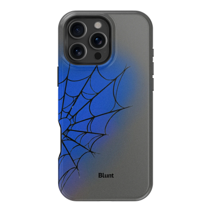 Grey Blue Web iPhone Case