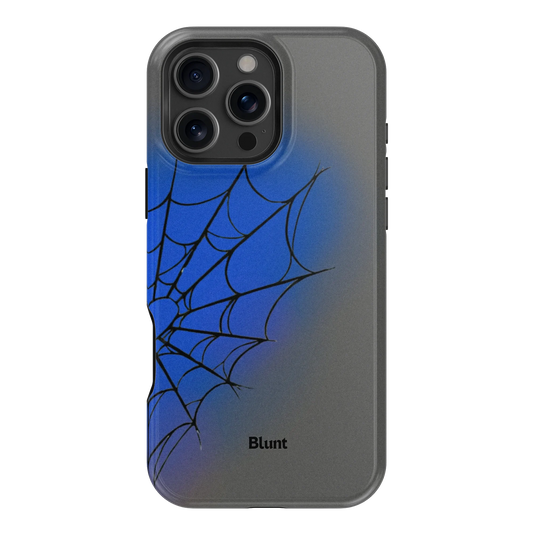 Grey Blue Web iPhone Case