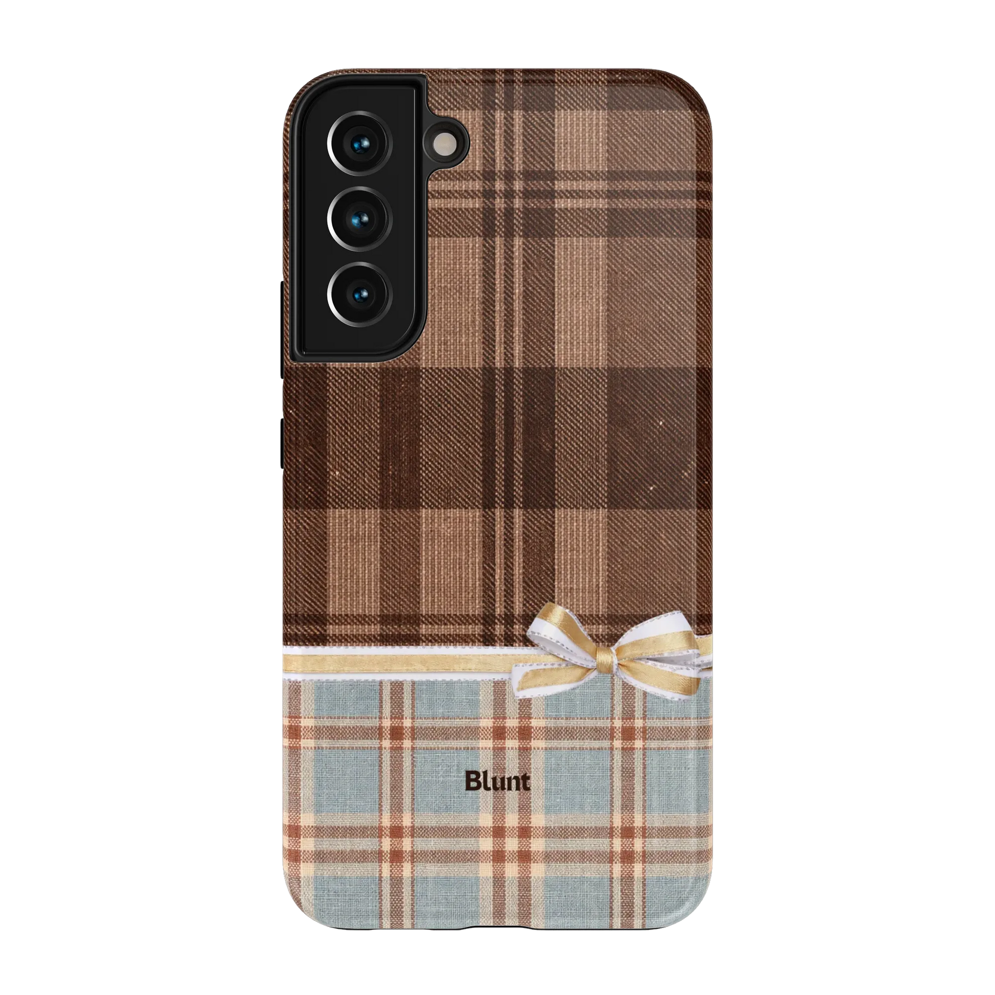 Mocha-Plaid-samsung-case-S22 Plus-1