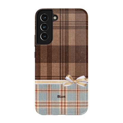 Mocha-Plaid-samsung-case-S22 Plus-1