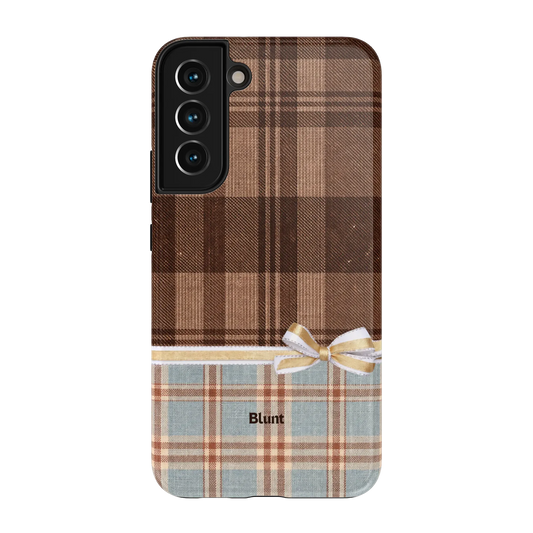 Mocha-Plaid-samsung-case-S22 Plus-1