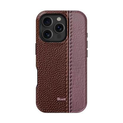 Maroon Grain iPhone Case