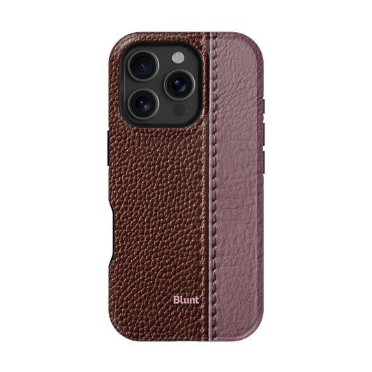 Maroon Grain iPhone Case