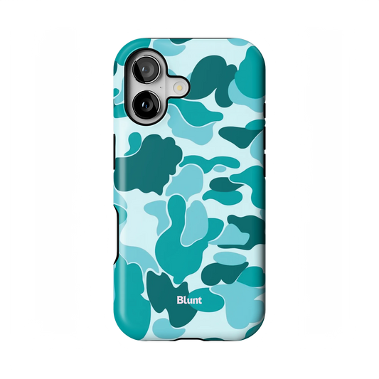 Aqua Camo iPhone Case