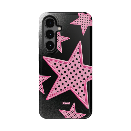 Midnight Pink Polka Star Samsung Case