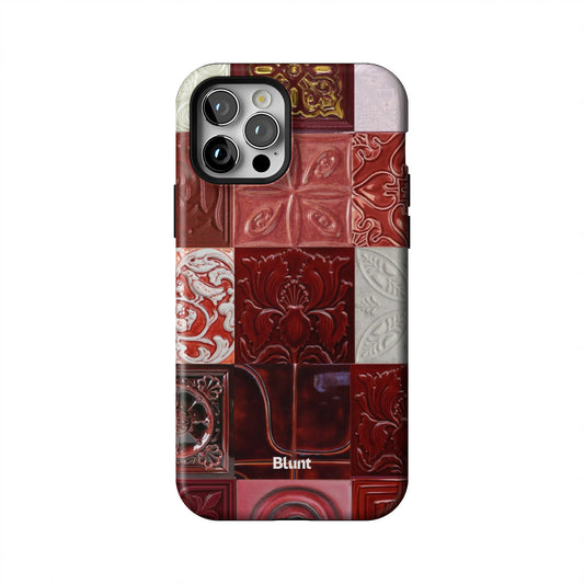 Checkered-Rouge-iphone-case-iPhone 12 Pro-1
