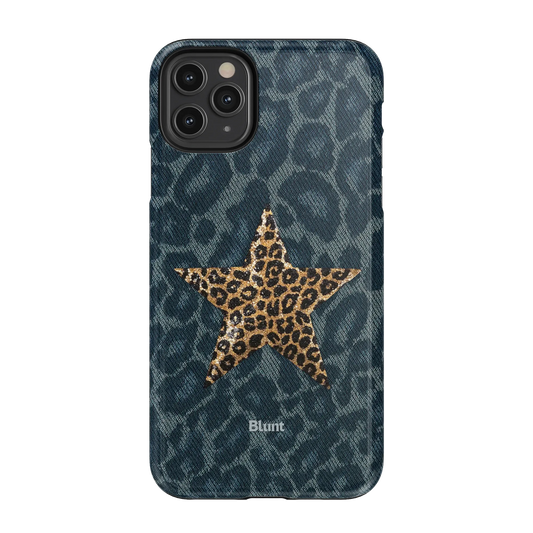 Denim Cheetah iPhone Case