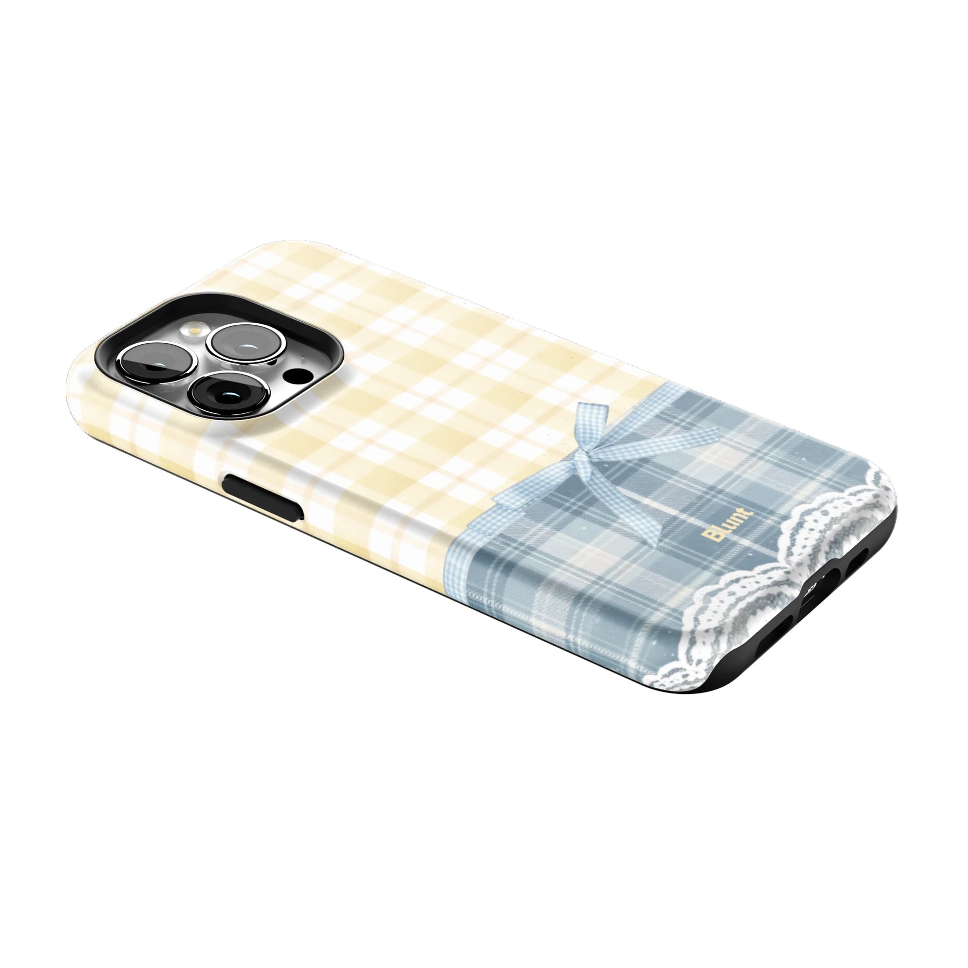 Blue-Lemonplaid-iphone-case-iPhone 13 Pro-2